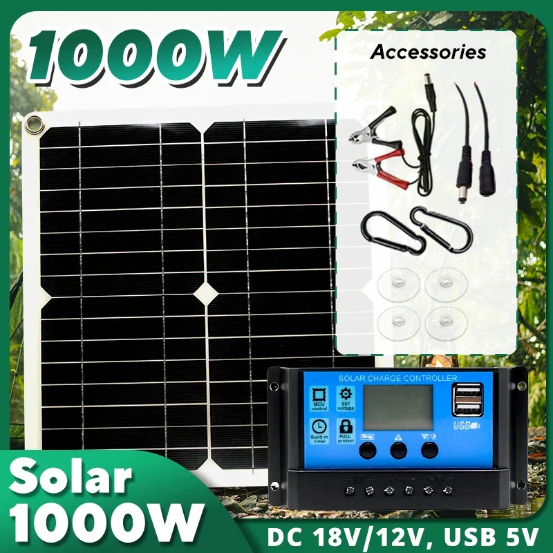 Usb Charger Dynamo - Kit de Panel Solar de 1000W,