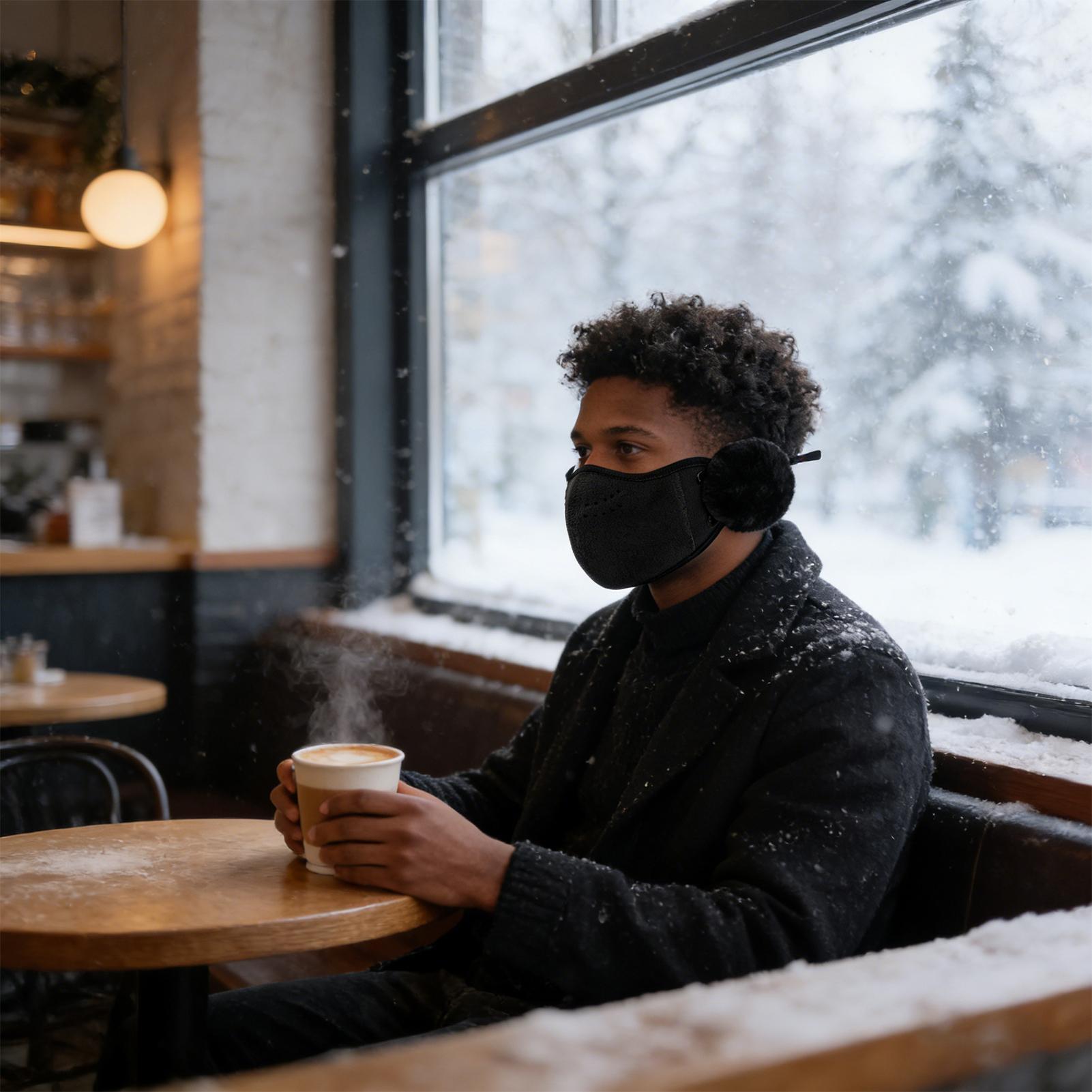 Winter Cycling Commute - Cubierta para la cara y la