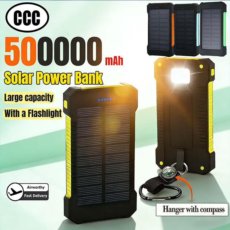 Usb Charger Dynamo - Banco de energía Solar de 500000mAh,