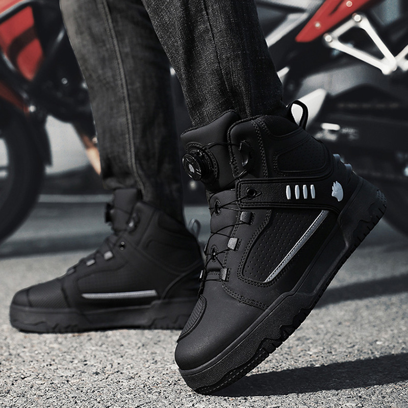Cycling Shoes For Commute - Botas de moto para hombre, impermeables,