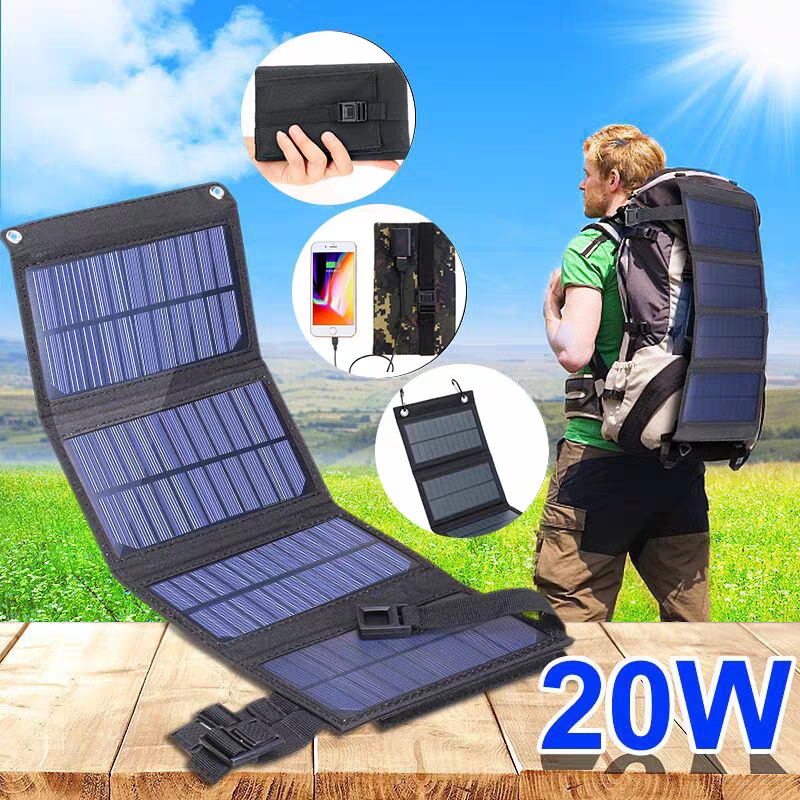 Panel Solar Plegable de 20W 50 - Usb Charger Dynamo reseña y precio