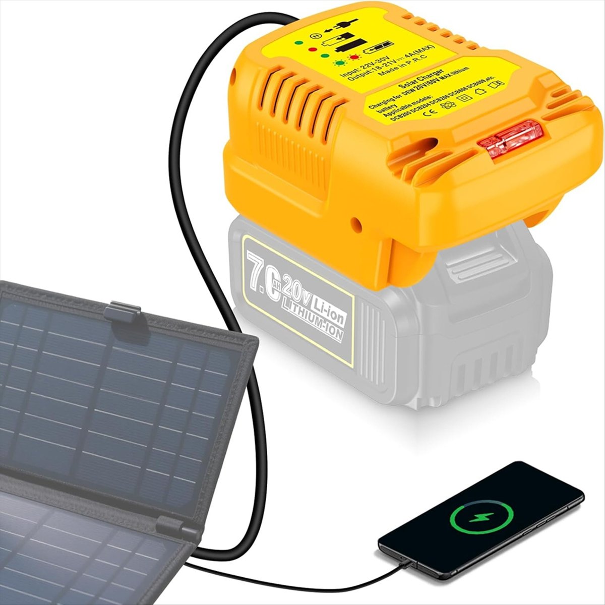 Adaptador de cargador solar pa - Usb Charger Dynamo reseña y precio